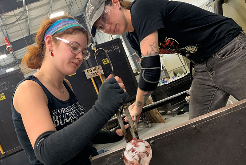 Glassblowing at the Glass Education Center